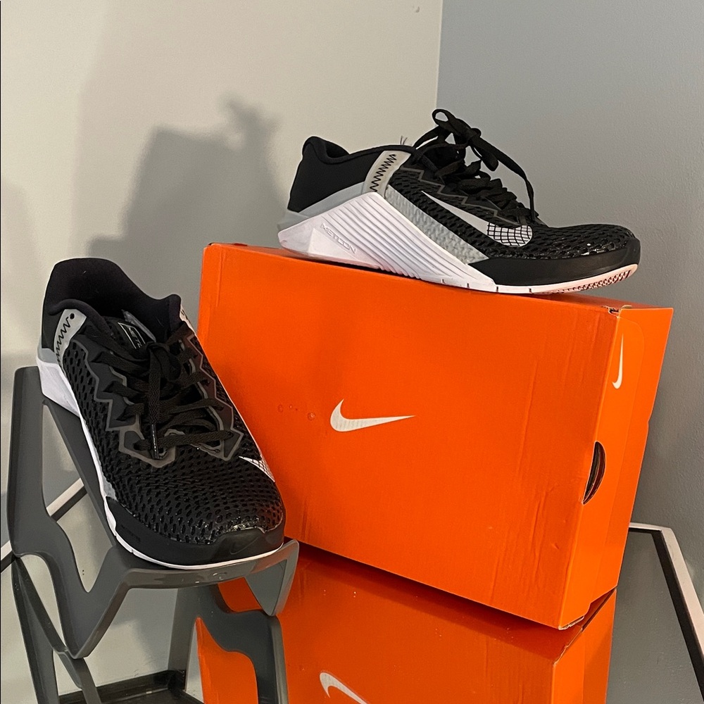 Nike Men's Metcon 6 Training Shoes Black Gray smoke CrossFit Athletic Sneakers
